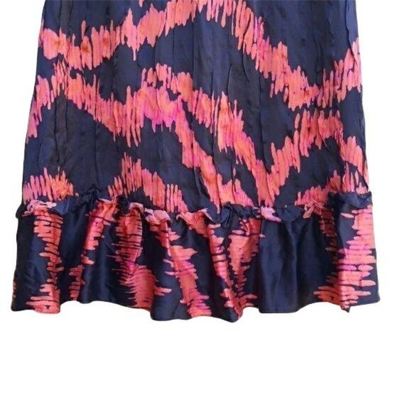 Etcetera Silk Lightening Ruffled Flounce Hem Pintuck Cumberbun Skirt Sz 8 - Picture 10 of 10